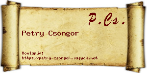 Petry Csongor névjegykártya